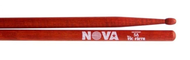 Nova 5A Nylon Tip Drumsticks, red