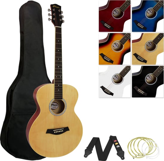 Tiger ACG2 Acoustic Guitar Pack for Beginners, Natural