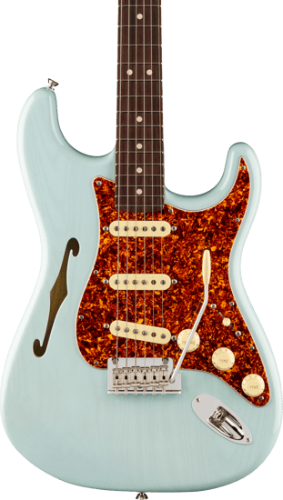 Fender Limited Edition American Professional II Stratocaster Thinline, Daphne Blue