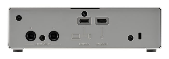 IXO22 USB C Audio Interface, White Rear