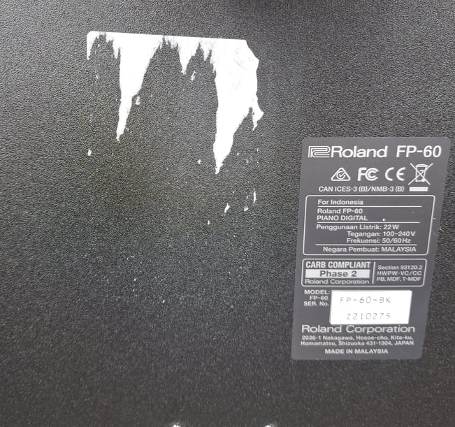 Roland FP-60 Digital Piano Black B-Stock