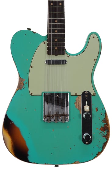 Fender Custom Shop LTD '60 Telecaster Custom Heavy Relic, Aged Seafoam Green Over 3-colour Sunburst