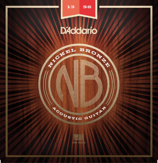 D'Addario NB1356 Nickel Bronze Acoustic, Medium, 13-56