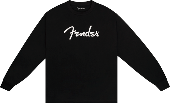 Fender Spaghetti Logo Long-Sleeve T-shirt, Black, M