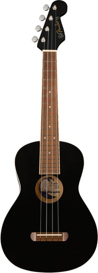 Fender Avalon Tenor Ukulele, Walnut Fingerboard, Black