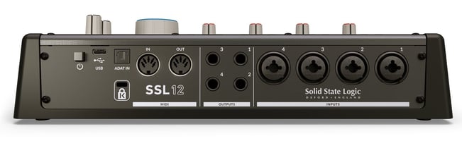 SSL 12 USB Audio Interface Rear Ports