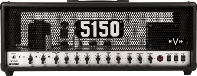 EVH 5150 Iconic Series 80W Head, Black, Front