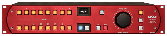 SPL MC16 Mastering Monitor Controller, front view