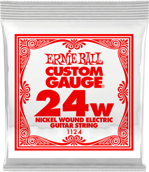 Ernie Ball 1124 Nickel Wound Electric Single String, 24w