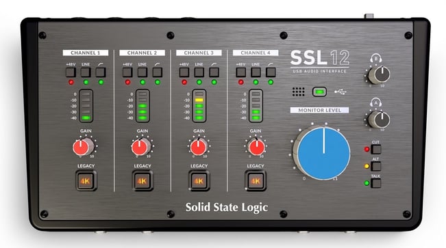 SSL 12 USB Audio Interface Front Panel