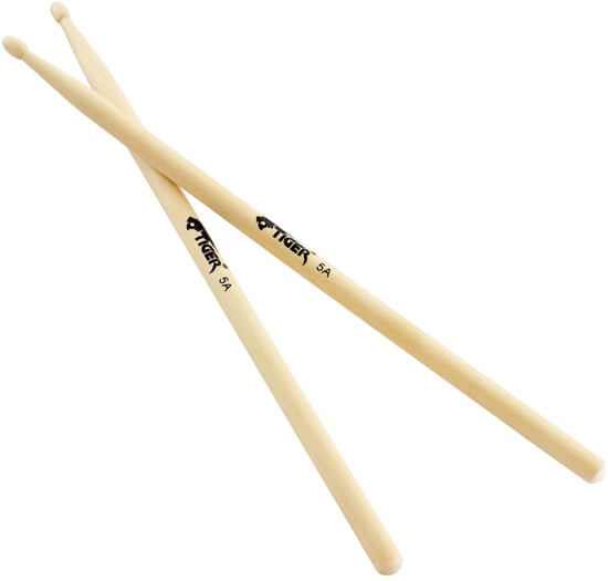 Tiger TDA83-7A 7A Wooden Tip Maple Drumsticks One Pair