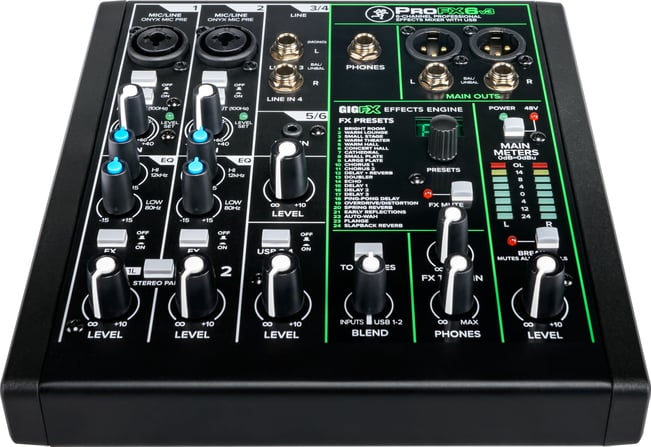 Mackie ProFX6 V3 Mixer, front view