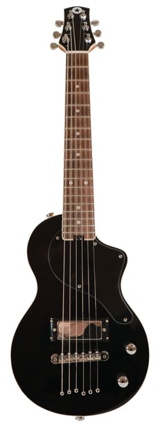 Carry-On Travel Guitar, Black - Full View