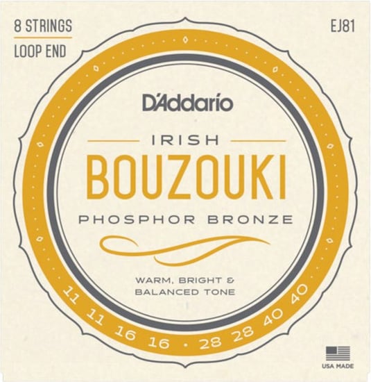 D'Addario EJ81 Phosphor Bronze Irish Bouzouki