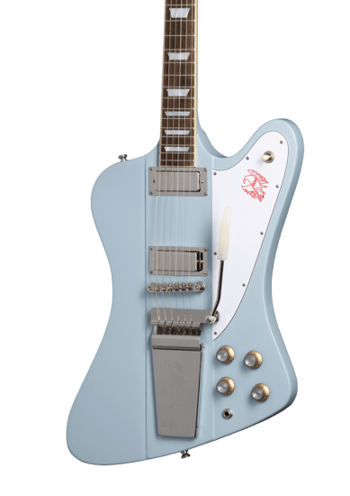 Epiphone Inspired by Gibson 1963 Firebird V Maestro Vibrola, Frost Blue