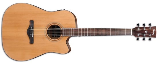 Ibanez AW65ECE Artwood Dreadnought Electro Acoustic, Natural Low Gloss