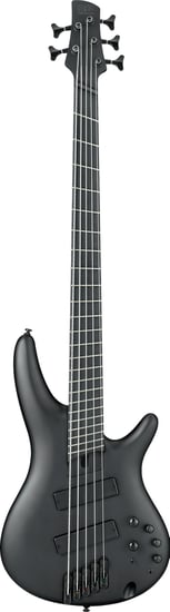 Ibanez SRMS625EX-BKF Iron Label, Multi-Scale, 5-String, Black Flat
