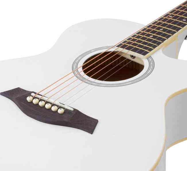 Tiger ACG1 Acoustic Guitar White 2