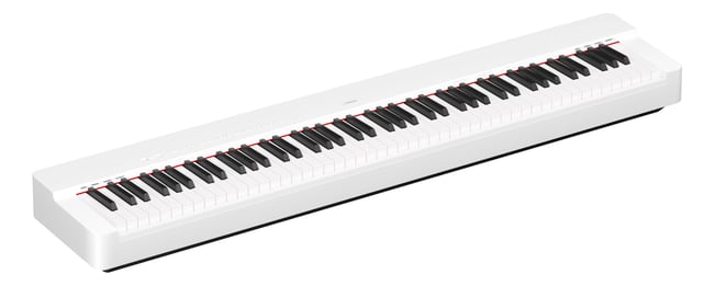 Yamaha P-225 Digital Piano White Left Tilt