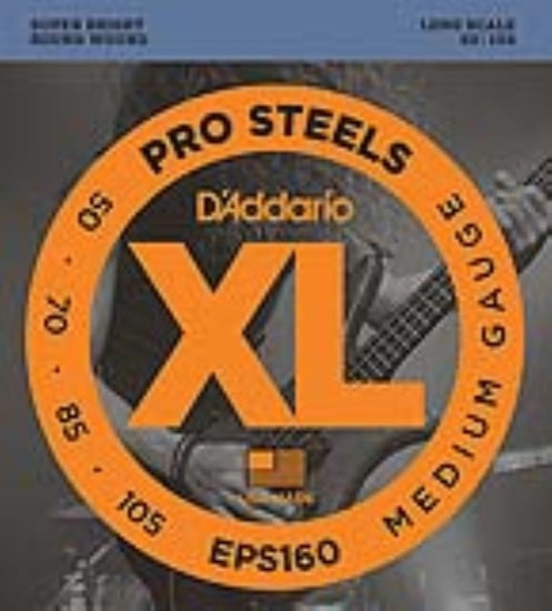 D'Addario EPS160 Pro Steels Bass, Long Scale, Medium, 50-105
