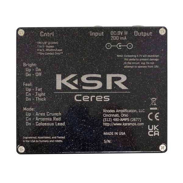 KSR Ceres 3 Channel High-Gain Preamp Pedal