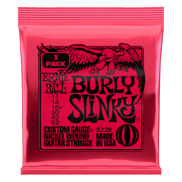Ernie Ball 3226 Burly Slinky, 11-52, 3 Pack