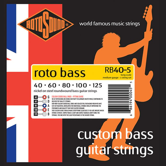 Rotosound RB40-5 Roto Bass, Long Scale, Medium, 40-125