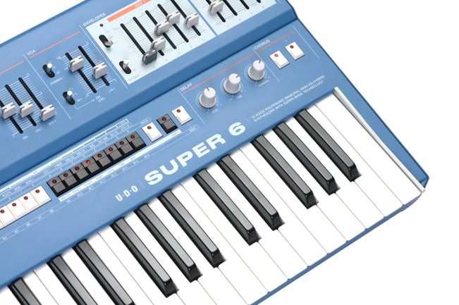 UDO Super 6 Polyphonic Hybrid Synthesiser, Blue