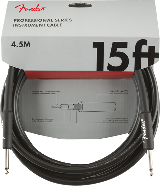 Fender Professional Cable 4.5m/15ft Black