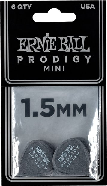 Ernie Ball Prodigy Mini 1.5mm Black 6 Pack Front