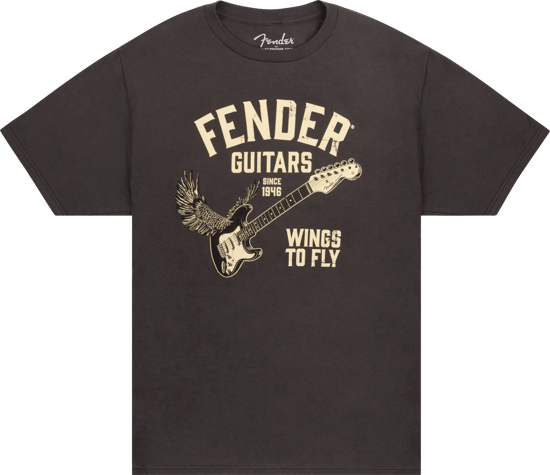 Fender Wings To Fly T-Shirt, Vintage Black, M