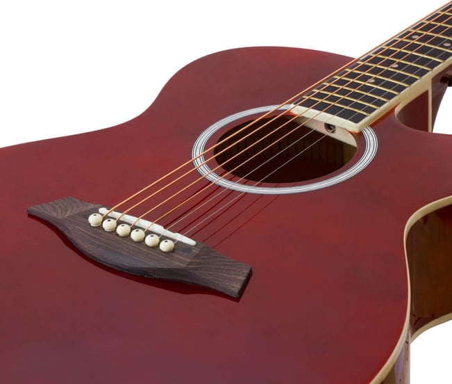 Tiger ACG1 Acoustic Guitar Red 2
