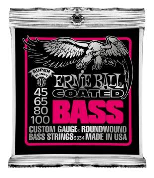 Ernie Ball 3834 Coated Super Slinky Bass Strings (45-100)