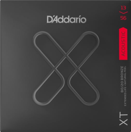 D'Addario XTABR1356 XT 80/20 Bronze Acoustic, Medium, 13-56