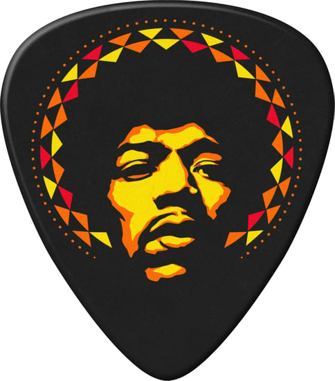 Dunlop JHP16HV Jimi Hendrix '69 Psych  Aura Mandala Picks, 6 Player Pack