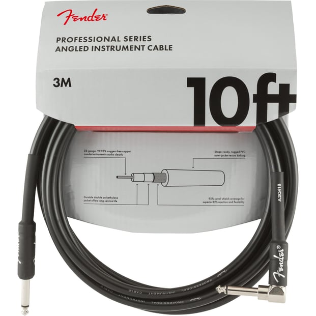Fender Professional Cable Angled Straight 3m