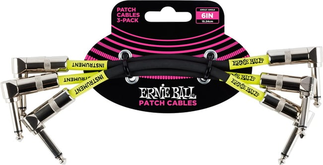 Ernie Ball Patch Cable 6in Black/Green Front