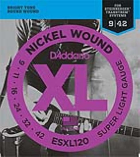 D'Addario ESXL120 Double Ball End Nickel (9-42)