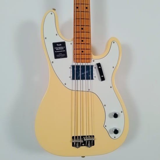 Fender Vintera II 70s Telecaster Bass, Maple Fingerboard, Vintage White, B-Stock