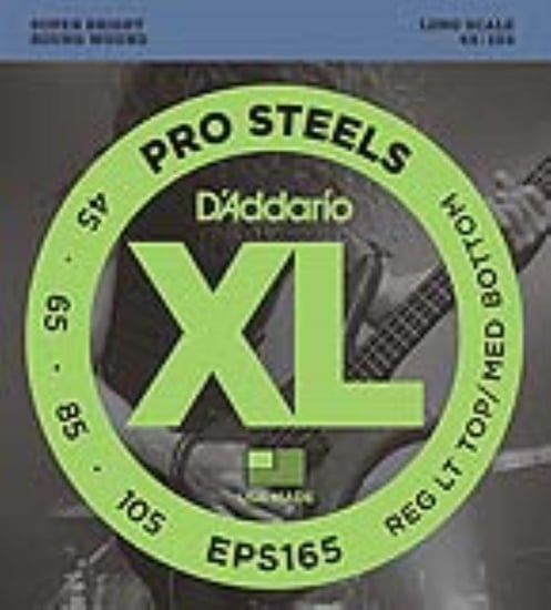 D'Addario EPS165 Pro Steels Bass, Long Scale, Medium Light, 45-105