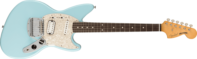 Fender Kurt Cobain Jag-Stang, Daphne Blue, Front