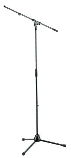 K&M 210/2 Microphone Stand and Boom Arm, Black