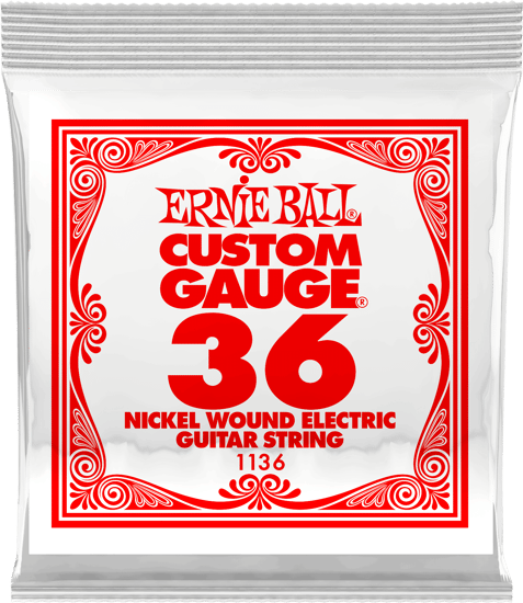 Ernie Ball 1136 Nickel Wound Electric Single String, 36