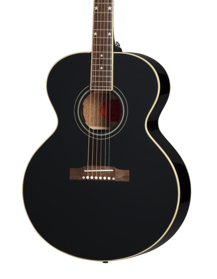 Epiphone Inspired by Gibson Custom J-180 LS Small Jumbo Electro Acoustic, Ebony