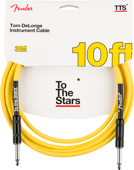 Fender Tom DeLonge To the Stars Instrument Cable, 3m/10ft, Graffiti Yellow