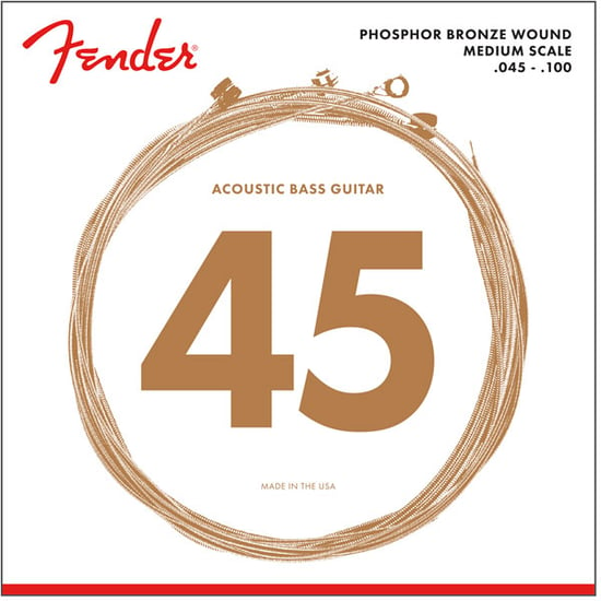 Fender 7060 Acoustic Bass Guitar Phosphor Bronze Strings (32 Scale, 45-100)
