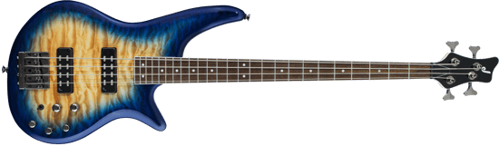 Jackson JS Series JS3Q Spectra IV Bass Guitar, Amber Blue Burst