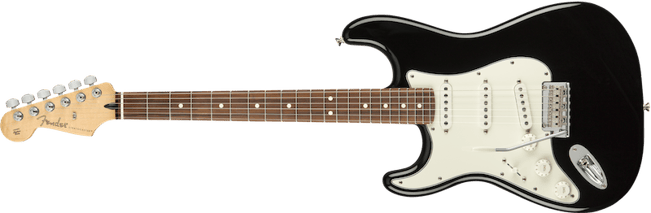 Player Stratocaster Left Hand Black Pau Ferro