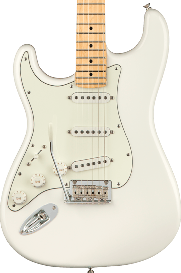 Fender Player Stratocaster Left Hand Polar White Maple Neck