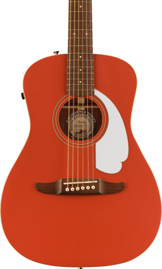 Fender Malibu Player Parlour Electro-Acoustic, Fiesta Red